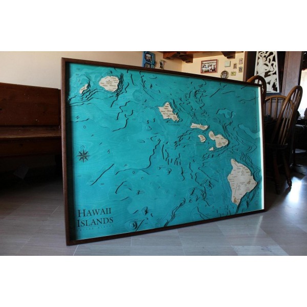 Hawaii Islands Map Chart