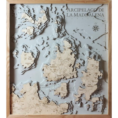 Mappa Arcipelago di la Maddalena Cartina