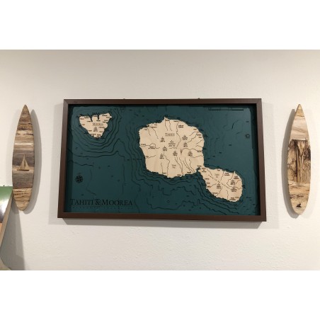 Mappa Tahiti e Moorea Cartina