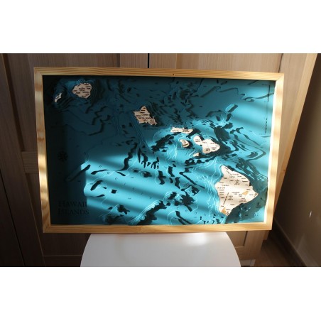 Hawaii Islands Map Chart