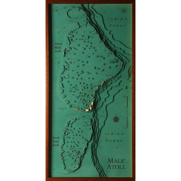 Mappa Atollo di Malé (Maldive) Cartina