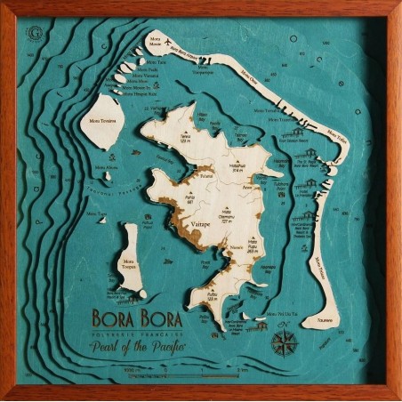 Bora Bora Map Chart