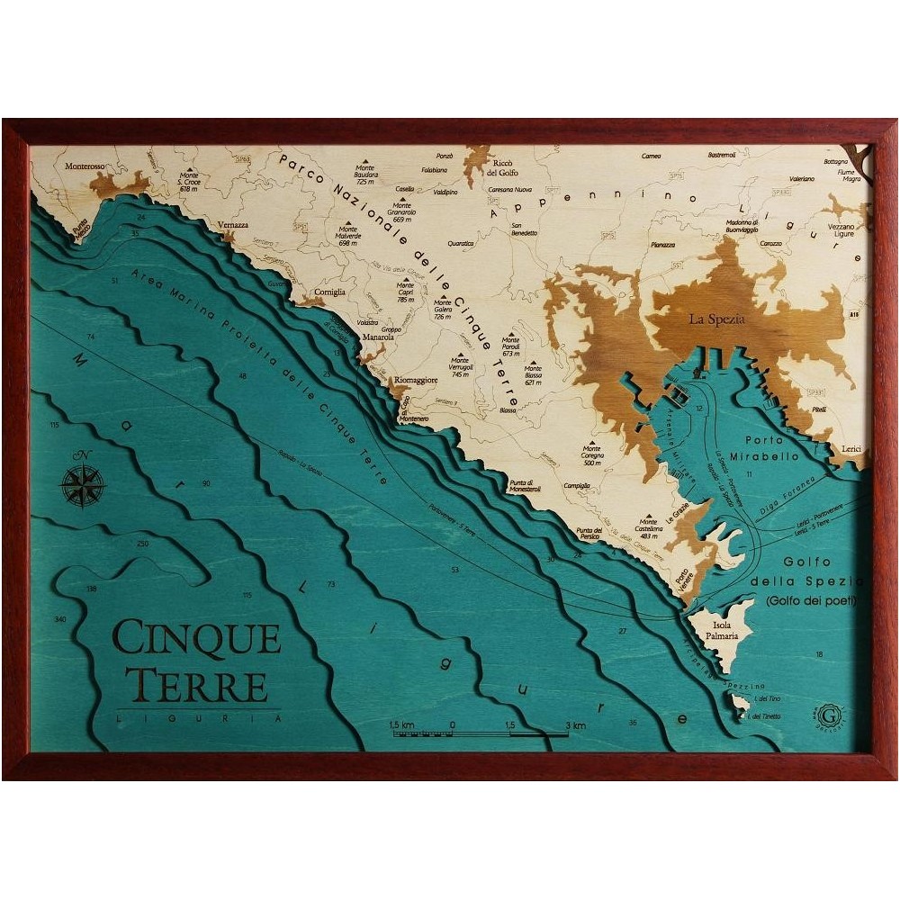 Mappa Cinque Terre Cartina