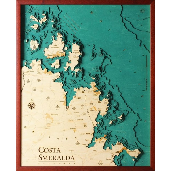 Costa Smeralda Map Chart