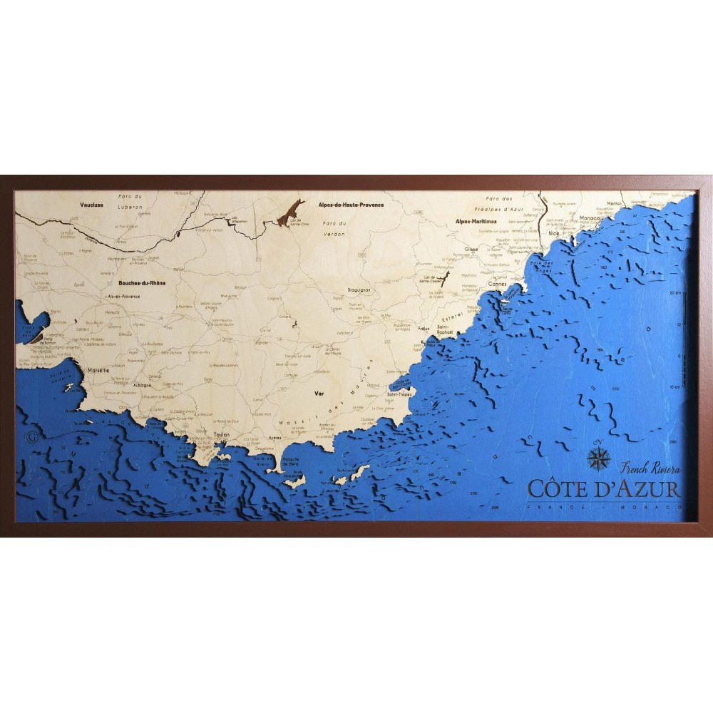 Côte d'Azur Map Chart