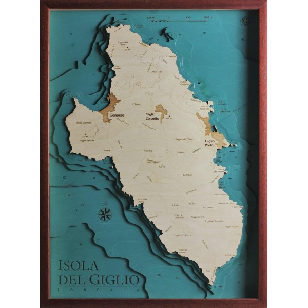 Giglio Island Map Chart