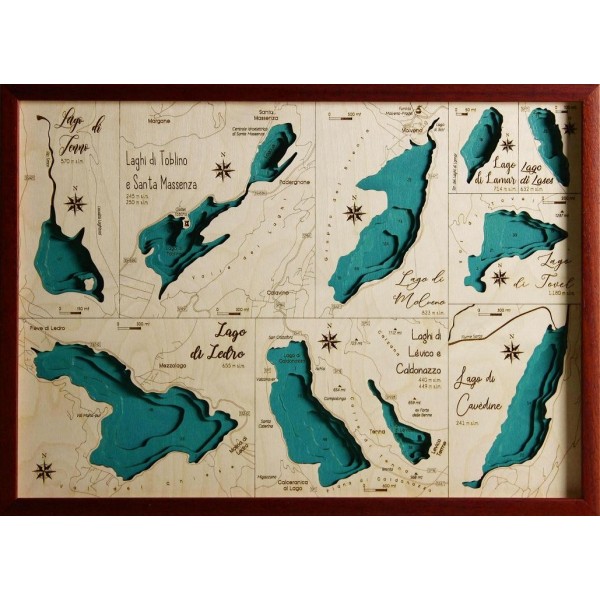 Lakes Trentino Map Chart