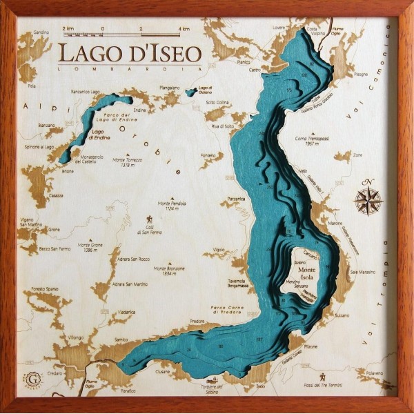 Lake Iseo Map Chart