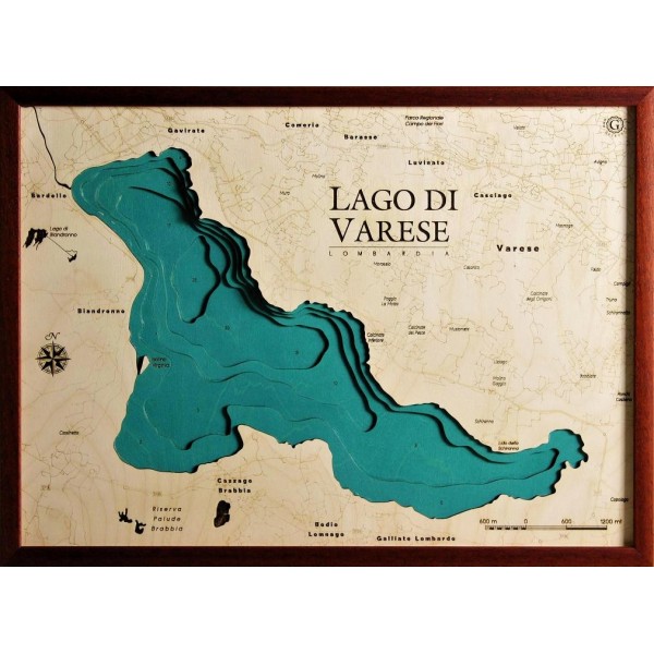 Lake Varese Map Chart
