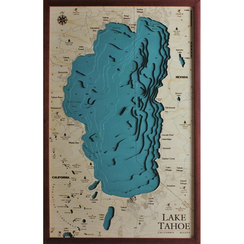 Lago Tahoe Mappa