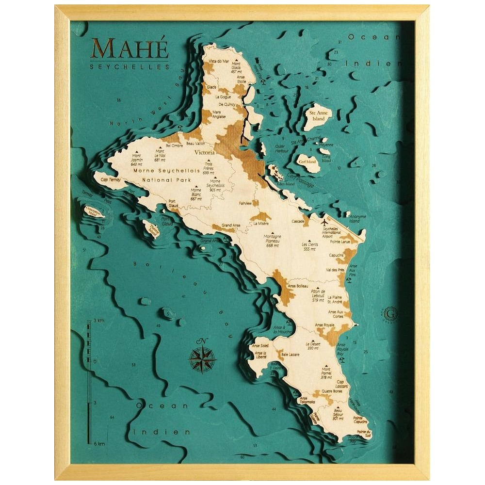 Mahé Map Chart