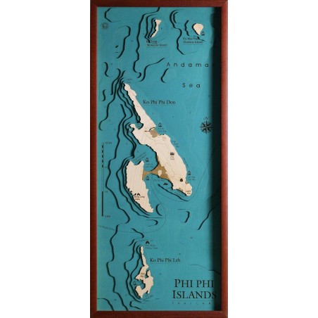 Mappa Phi Phi Island Cartina