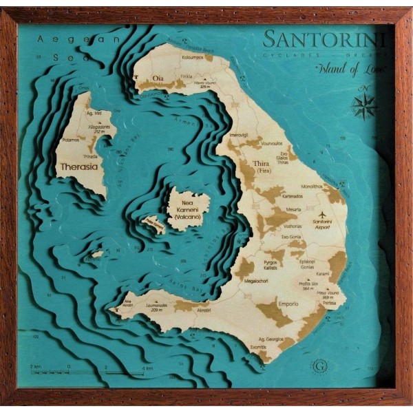 Santorini Map Chart
