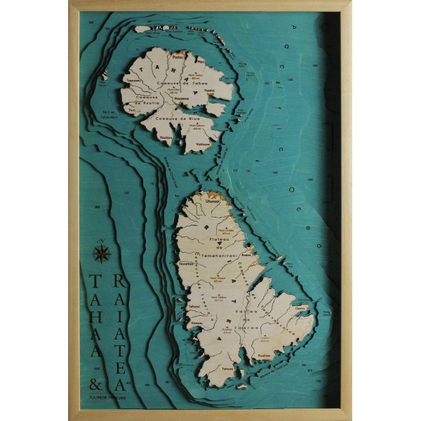 Tahaa & Raiatea Map Chart