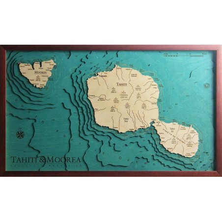 Mappa Tahiti e Moorea Cartina