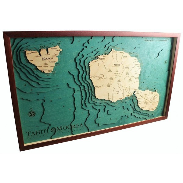 Mappa Tahiti e Moorea Cartina