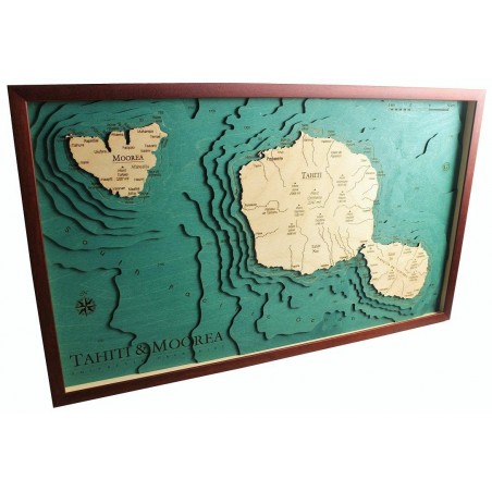Mappa Tahiti e Moorea Cartina