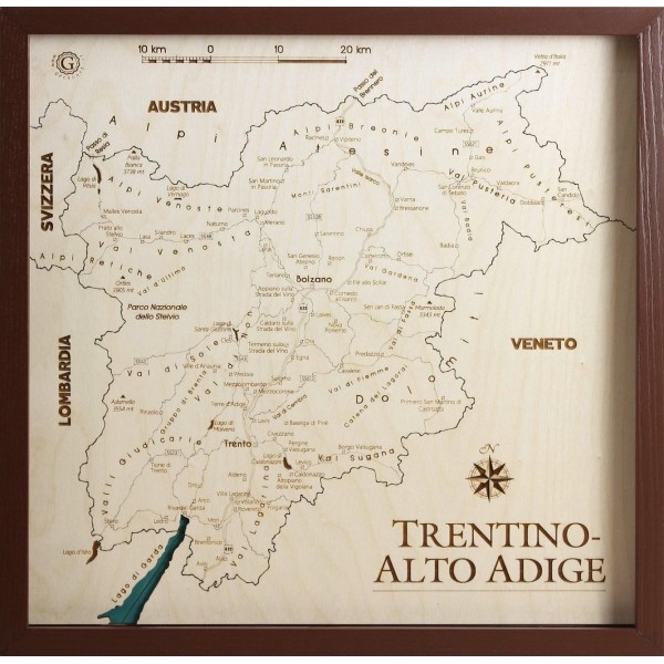 Mappa Trentino-Alto Adige Cartina
