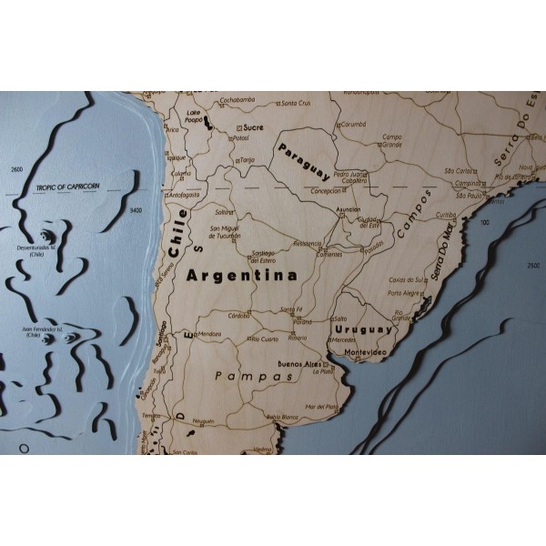 Mappa America del Sud Meridionale