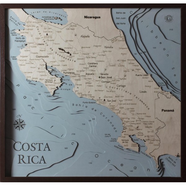 Mappa Costa Rica Cartina