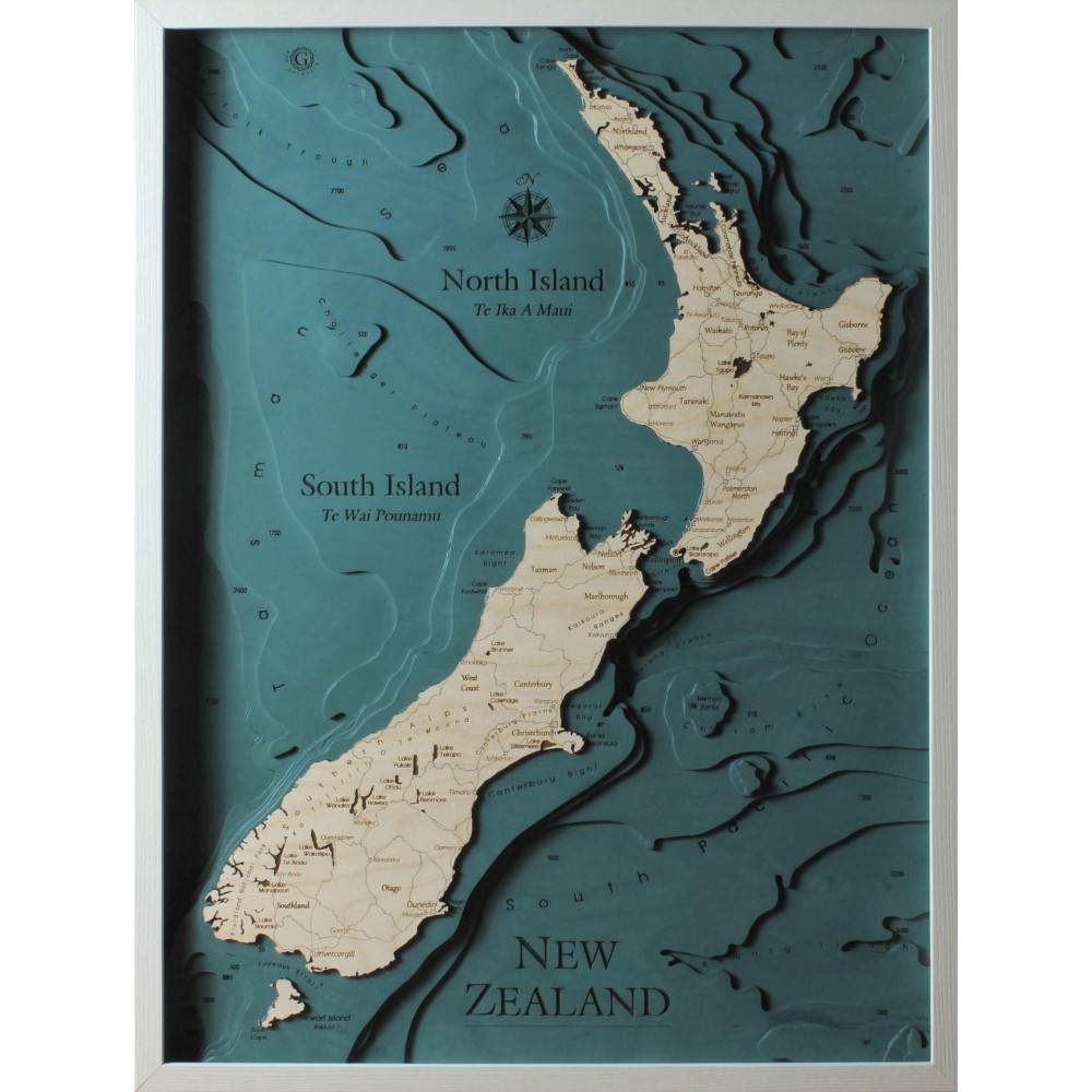 New Zealand Map Chart