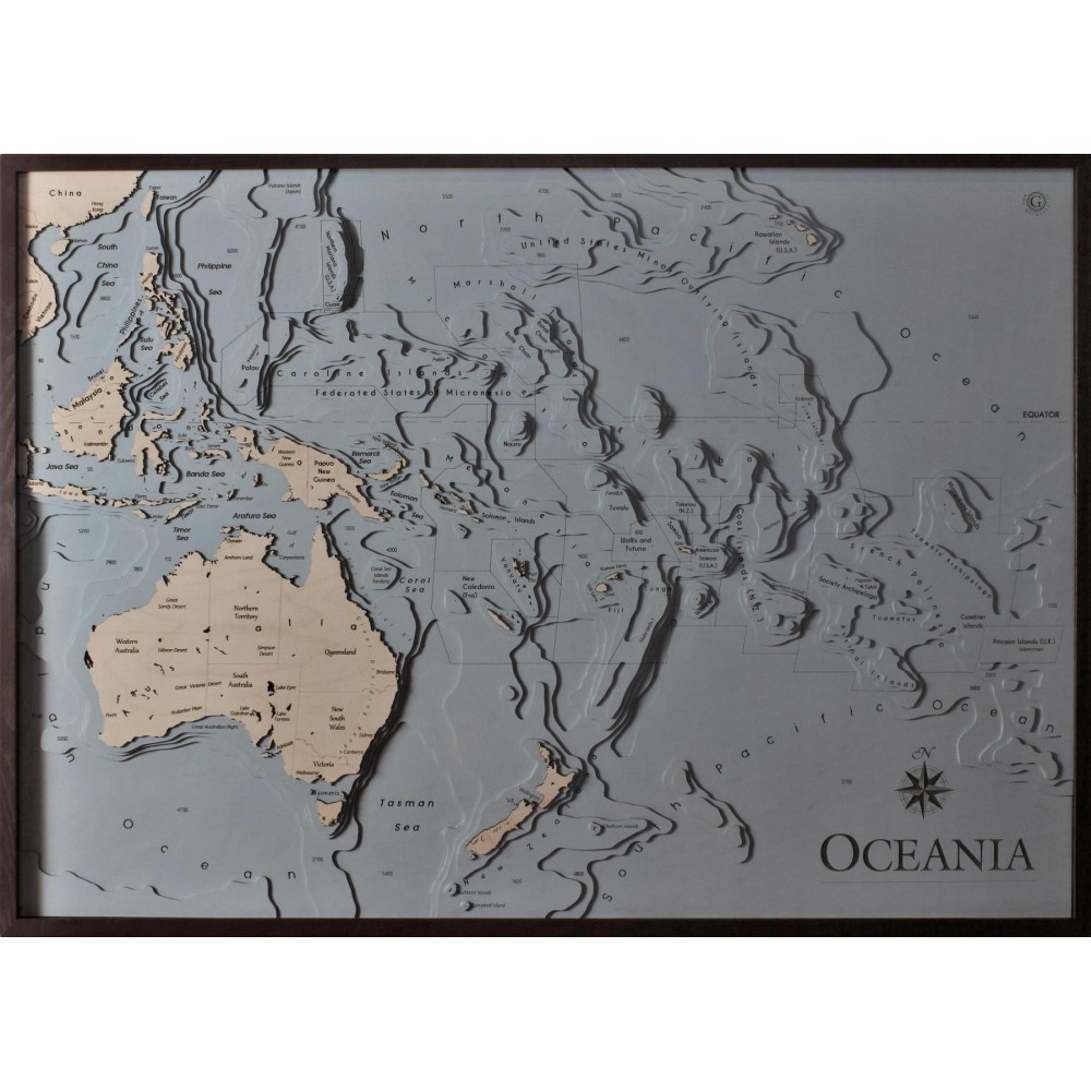 Oceania Map Chart